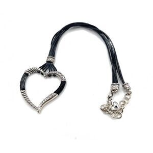 💛 Brighton Heart Black Cord Necklace
